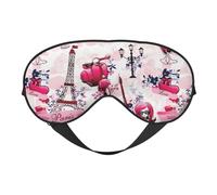 Silk Like Paris - Antifaz para dormir con diseño de la Torre Eiffel de Francia y la Torre Eiffel de Francia, cómoda y ajustable para