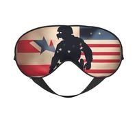 Silk Like US Military Soldiers Patriotic Memorial Day Print Soft Sleep Eye Mask Comfortable Blindfold Adjustable Eye Mask for Sleep