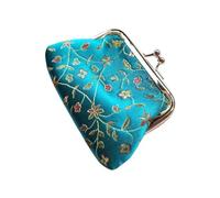 Silk Mini Wallet - Floral Pattern Hasp Closure Pocket Purse for Women & Men, Style3, Talla única