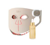 Silk’n Máscara LED Facial Pro + Serum Builder - Rejuvenecimiento completo en 10 min con 7 modos de luz - 120 LEDs potentes - Hidratación profunda y efecto lifting - Rosa