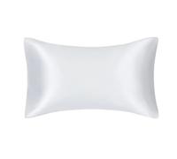 Silk Pillowcase, Funda Almohada Seda Funda de Almohada de satén con diseño de sobre, Funda de cojín Suave y Saludable for Hotel y hogar, tamaño Queen y satén de Seda de imitación(White 1 pcs,King)