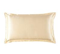 Silk Pillowcase, Funda Almohada Seda Natural Mulberry Silk Pillowcase sobre 48x74cm Ropa de Cama Almohadas Caja Nuevo Multicolor Suave Cómoda Seda Cubiertas(Light Yellow,48X74CM Both Sides)