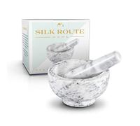 Silk Route Spice Company Mortero y Margón de Mármol Sólido