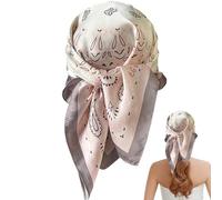 Silk Square Satin Headband - Head Scarf, Vintage Hair Scarves Head Shawl, Women's Vintage Silk Style Accessory, Printed Satin Square Scarf For Mom Girls Daily Office Gym Travel Party Beach Pool