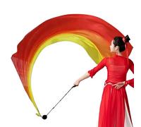 Silk Veil Poi, Velo Poi, Silk Vair bandera de danza con baile con bola, Colorful Worship Flag, Gradient Belly Dance For Churches,