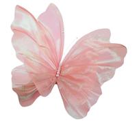 Silk Yarn Butterfly Rose Rose Decoraciones de mariposas gigantes, decoraciones de mariposas de boda grandes realistas para artesanías de bodas, decoraciones falsas de mariposas, mariposas para manu