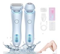Silkbabe On The Go Lady Shaver, Modira Shaver For Women, Livora Electric Shaver For Women, 2 In 1 Electric Shaver Razors, Smooth Shave Pro, Wet And Dry Use, Ipx7 Waterproof (Blue)