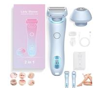 Silkbabe on The Go Lady Shaver, Silkbabe Shaver, 2 in 1 Portable Electric Shaver Razors for Women with Detachable Head, Ipx7 Waterproof and Rechargeable Electric Full Body, Wet & Dry (Blue)