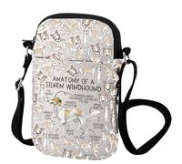 Silken Windhound The Anatomy Of Dog Owner - Bolso cruzado conmemorativo para perros, Sabueso de seda, INCH