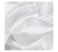 Silkesatängtyg， Tela satinada Multicolor, varios tamaños, decoración for fiesta de boda, forro caja, costura DIY(White,25cm L by 150cm W)
