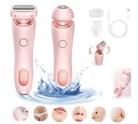 SilkGlide Pro - 2024 Best Silk Glide Razor, Silk Glide Hair Removal, 2 in 1 Electric Shaver Razors for Women, for Sensitive Skin, Wet & Dry (Pink)