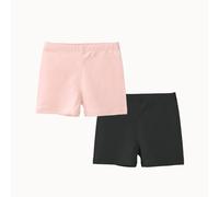 Silkglory Modal Algodón Pantalones Ciclismo Cortos Niñas, Verano Algodón Deportivos para Niñas para Baile y Corree, 2 Packs,3-5 Años,Negro/Rosa
