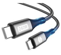 Silkland 240W Cable USB C Carga Rapida 2M, Cable USB C a USB C PD3.1 5A 48V, Power Bank USB C 100W para MacBook Pro/Air, Laptop, iPad Pro/Air, Samsung S23 Ultra S22, Pixel7, Tablet