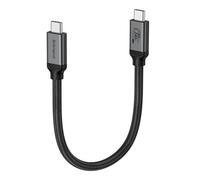 Silkland 80Gbps Cable Datos USB C para Thunderbolt 5 Corto 30CM, Ancho de Banda de Video hasta 120Gbps, 16K/Dual 8K, Carga Rapida 240W, USB4 V2.0 Compatible con Thunderbolt 4/3, SSD, Laptop, Dock