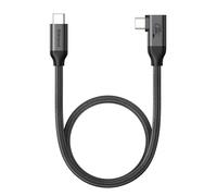 Silkland 80Gbps Cable Datos USB C para Thunderbolt 5 Corto 50CM 90Grados, hasta 120Gbps con Bandwidth Boost, 16K/Dual 8K, Carga Rapida 240W, USB4 V2.0 Compatible con Thunderbolt 4/3, SSD, Laptop, Dock