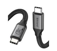 Silkland 80Gbps USB4 V2.0 para Cable Thunderbolt 5 3M, hasta 120Gbps con Bandwidth Boost, 16K/Dual 8K, Carga Rapida 240W, Cable USB C USB C para Thunderbolt 4/3, MacBook M4 Pro, SSD, Dock, eGPU
