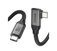 Silkland 80Gbps USB4 V2.0 para Cable Thunderbolt 5 90 Grados 1.2M, hasta 120Gbps con Bandwidth Boost, 16K/Dual 8K, Carga Rapida 240W, USB-C Compatible con Thunderbolt 4/3, Laptop, SSD, Dock, Monitor