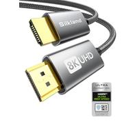 Silkland 8K HDMI 2.1 Cable 3M, HDMI eARC Cable para Soundbar 48Gbps, PS5 HDMI Cable 4K@120Hz, 2K@240Hz/144Hz, 8K@60Hz, Dynamic HDR, Dolby Atmos, HDCP 2.2/2.3 para Fire TV, HDTV, Xbox Series X/S