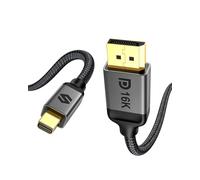 Silkland Cable Mini DisplayPort a DisplayPort 2.1, 16K@60Hz 4K@240Hz 8K@144Hz, HDR, DSC1.2a, G-Sync FreeSync, [Thunderbolt 2] Cable Mini DP a DP 2.1 para Laptop, MacBook, iMac, Monitor, NUC, 3m