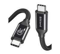 Silkland Cable USB 4, 20Gbps Cable de Datos USB Tipo C, USB-C a USB-C 5M, Carga Rápida PD 3.1 240W 48V/5A, Cable Vídeo 5K/4K@60Hz para MacBook Pro, iPad Pro, Dock, PSSD, iPhone 16 15, Monitor