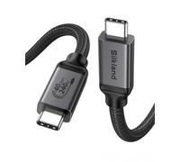 Silkland Cable USB-C 1m 40Gbps, Carga Rápida 240W, Vídeo 8K/Dual 4K@60Hz | Certificado USB4, HDR, E-Marker PD3.1 Tipo-C para Thunderbolt 5/4/3 docks, SSD externo, Portátiles, Monitores, Android Auto