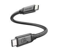 Silkland Cable USB C 3.2 Gen2×2, 20Gbps Cable de Datos USB Tipo C, USBC a USBC Corto 30CM, Carga Rápida PD3.1 240W 48V/5A, Vídeo 5K/4K@60Hz para Android Auto, PSSD, Dock, MacBook Pro, iPad Pro