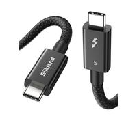 Silkland Certificado Intel 80Gbps Cable Thunderbolt 5 1M Prime Trenzado, hasta 120Gbps con Bandwidth Boost, Dual 8K/6K, Carga Rápida 240W, Compatible con Thunderbolt 4/3, USB4, MacBook M4 Pro, SSD