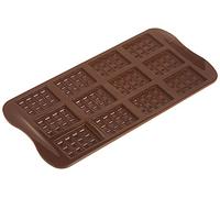 Silkomart SCG11 TABLETTE Molde de Silicona 38x28 h 4,5 mm, Marrón, Barra de Chocolate