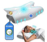 SILKORA® SUPER Almohada Cervicales y Cuello 2en1 PREMIUM | Almohada Cervical | Almohada Antironquidos y para Dormir | Ideal para Viaje | Pillow Cervical para Mejorar el Sueño y Reducir Dolor de Cuello