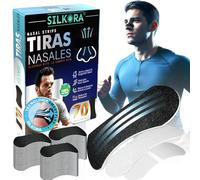 SILKORA® SUPER PACK AHORRO 70 Tiras Nasales NEGRAS Deportivas ANTIRONQUIDOS + Manual Del Sueño | Nasal Strips Creadas Con Tecnología AVANZADA | Tiritas Nariz Para Dormir y Deporte