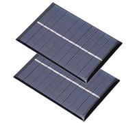 SilkRoadSupply Panel Solar de Polysilicon 2pcs Alta eficiencia 0.6W 5V Potencia de Carga Solar con un excelente Rendimiento de Baja luz para pequeños electrodomésticos Luces de EME