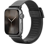 Pulsera para Apple Watch - JUSTIN - Compatible 44/45/46/49mm - Negro - SilkSteel - Trenzado y ligero