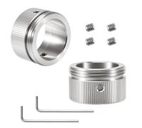 Silkwish Adaptador de termostato para radiador para válvulas RA de acero inoxidable (2 unidades) - Incluye tornillos y llave Allen - Compatible con Danfoss RA (20-23 mm) a M30 x 1,5 para cabezales