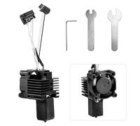 Silkwish Hardened Steel Hotend Kit con ventilador para impresora Bambu Lab P1P/P1S - Incluye Hotend de metal completo con boquilla de acero endurecido (0,4 mm), llave Allen, potencia de calor de 550 °