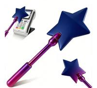 Silkwish Varita mágica EC, tarjeta de crédito, tarjeta de crédito impresa en 3D, pared para pagar, varitas mágicas, divertido soporte para tarjetas de crédito para adolescentes y adultos (azul y