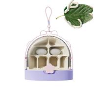 Silkworm Box, Clear Ventilated Silkworm Keeper, 7.48 Inches Escape Proof Habitat, Educational Reptile Container for Backyard, Projects Classroom, Pink, Yellow, Purple