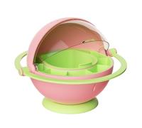 Silkworm Breeding Box, portable Hatching Container, 9.25x9.53x7.17 Inches Clear Observation Habitat, Educational Cage for Nature Study, School Classroom, Pink, Blue