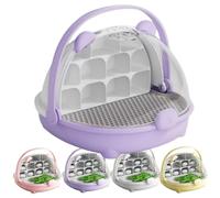 Silkworm Growth Box, Space Capsule for Silk Worm Breeding, Animal Habitat Cage, Reptile Tank, Portable Transparent Feed Box with Handle (Morado)