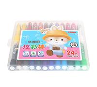 Silky Crayon colorido giratorio de 24 colores conjunto de agua Pintura al óleo de agua Cepillo para niños Suministros de arte para niños Adultos Estudiantes