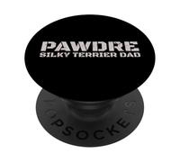 Silky Terrier Dad Dog Lover Pet Owner PopSockets PopGrip Adhesivo