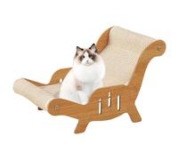 Silla 2 en 1 con gato de sisal - Cama Graffiatore De Sofá Robusto Para El Sueño De Gato Interior | Silla De Madera Grande De Hamaca Rasgadora Para Gatitos Y Adultos Protector Muebles