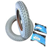 Silla 2 neumáticos 12 1/2 x 2 1/4 (ETRTO 62 - 203) gris, 2 unidades de ángulo de manguera Válvula 90 °/90 °, neumáticos neumáticos profundo