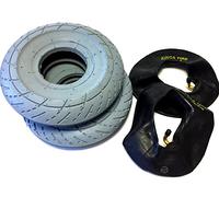 Silla 2 neumáticos 3.00-4 (260 x 85) racingprofil, Color Gris + 2 Unidades Manguera ángulo Válvula, neumáticos Racing Perfil (Scooter), Estructura Neumáticos y Estable