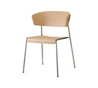 Silla 4 Patas Apilable Con Brazos Scab Lisa Wood 2850 CR RN Roble natural