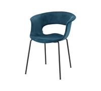 Silla 4 Patas Asiento tapizado Con Brazos Scab Miss B Pop 2686 VA M2 09 Verde Pavo Real