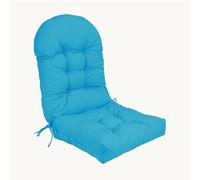 Silla Adirondack impermeable con respaldo alto para exteriores, mecedora para patio, color azul, perfecta para relajarse y entretenerse