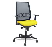 Silla Alares sincro malla negra bali amarillo brazo regulable