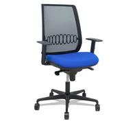 Silla Alares sincro malla negra bali azul brazo regulable