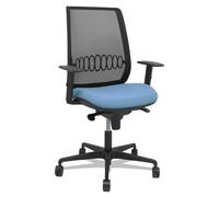 Piqueras y Crespo – Silla de oficina Alares 0B68R65 – Malla negra asiento azul brazos regulables