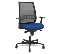 Silla Alares sincro malla negra bali azul marino brazo regulable